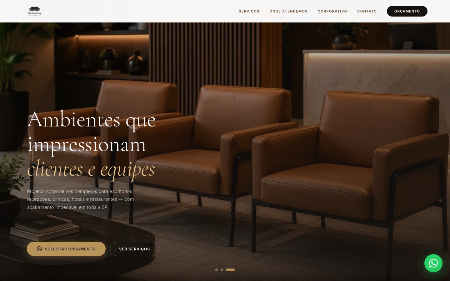 Site institucional premium — desktop