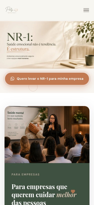Site institucional — mobile